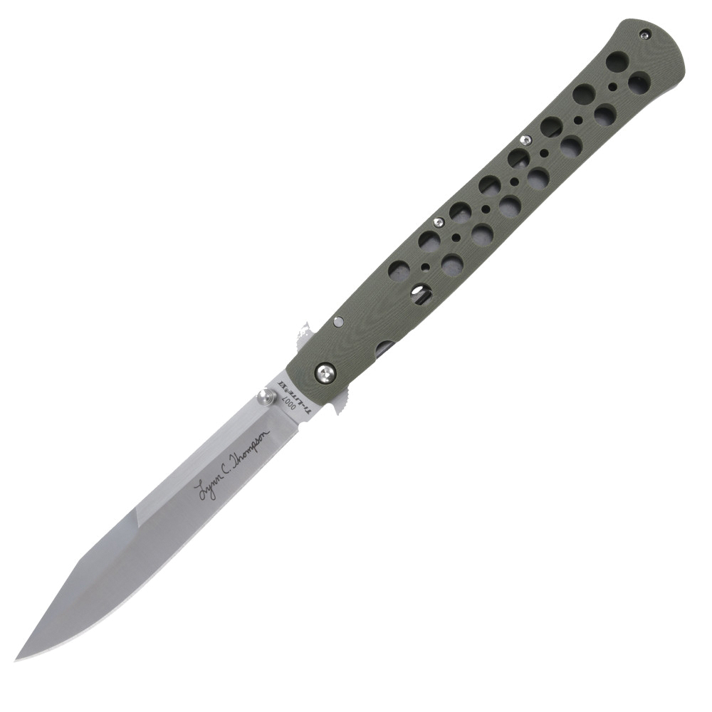 Cold Steel Recon 1 Magnacut Folding Knife Clip Point Black - Tactical Clip Point Blade, Robust Lock, for Superior Performance - CS-27TMC