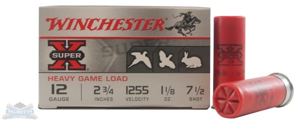 Winchester 12ga 2.75" 1-1/8oz 7.5 Super-X Heavy Game Load Ammunition 25rds - XU12H7