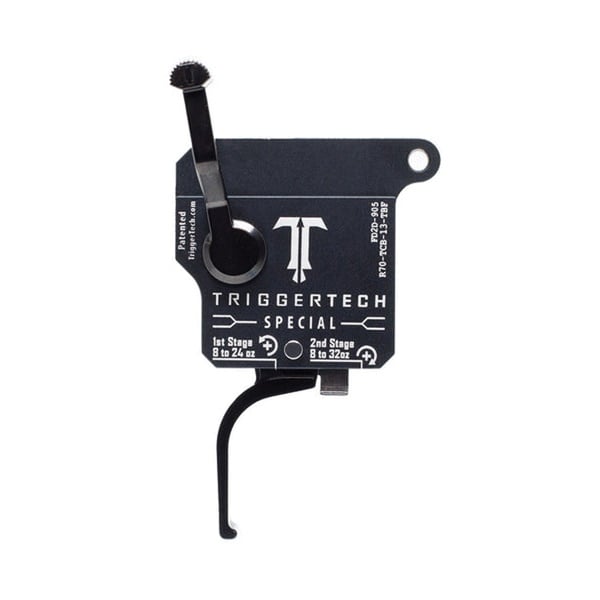 Triggertech Special (8-24/8-32 oz) Flat Lever Trigger for Remington 700, Clean Black - R70TCB13TBF