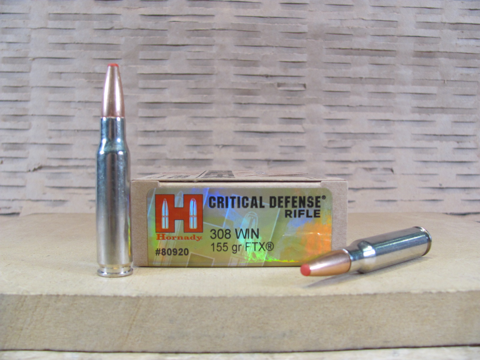 20 Round Box – 308 Win 155 Grain FTX Hornady Critical Defense Rifle Ammo – 80920