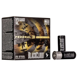 Federal PWBX1474 Black Cloud FS Steel 12 Gauge 2.75 1 1/8 oz 4 Shot 25 Bx/ 10 Cs
