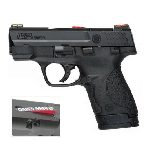 S M 9 Shield Handgun 9mm Luger 7rd 8rd Magazines (2) 3.1" Barrel HI-VIZ Fiber Optics Ca Compliant