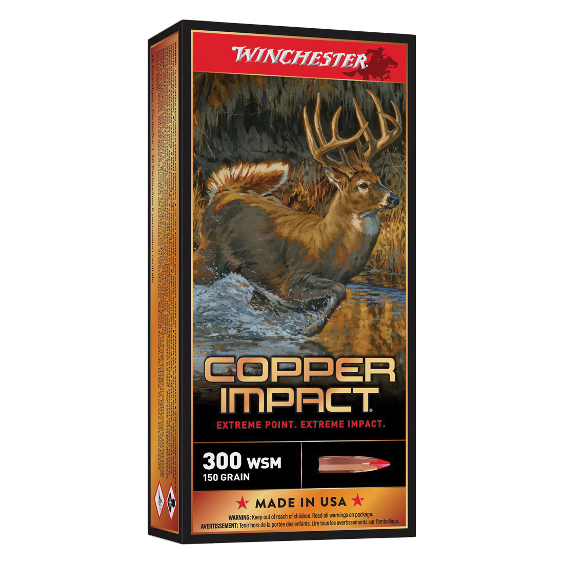 WINCHESTER COPPER IMPACT 300 – WSM 150GR 20RD 10BX/CS - No Credit Card Fees - Low, flat rate shipping
