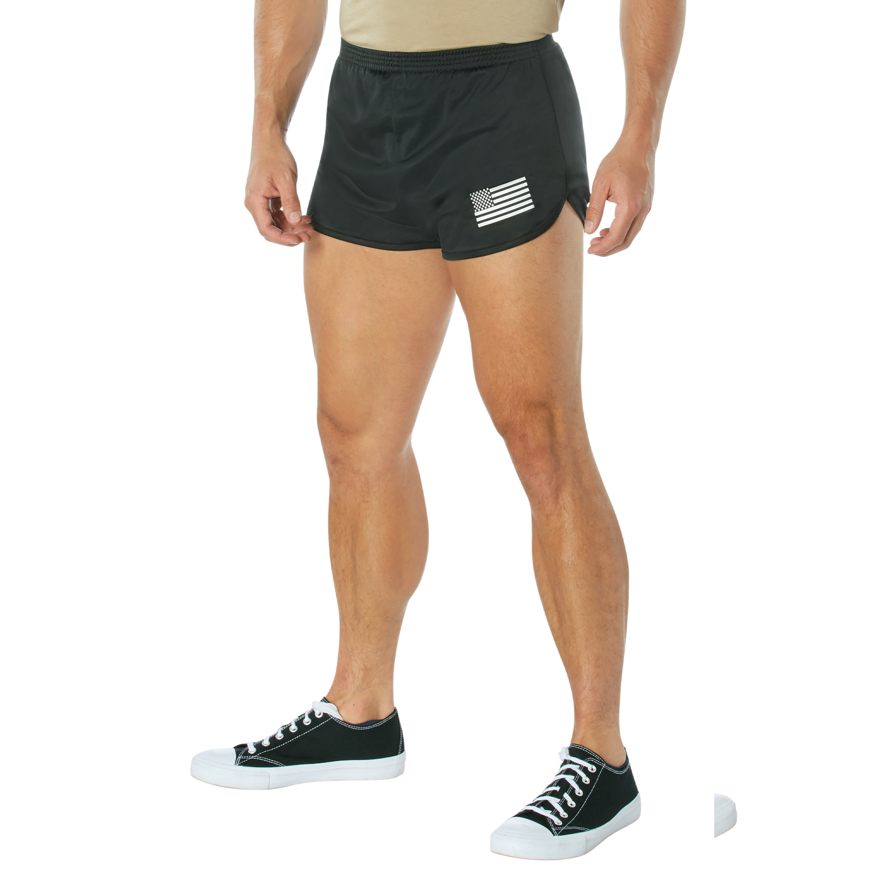 Rothco Us Flag Ranger Pt Physical Training Shorts - Black, 3X-Large