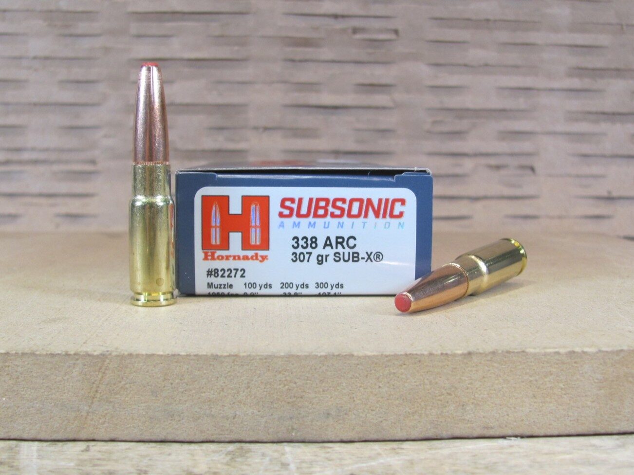 200 Round Case – 338 ARC 307 Grain SUB-X Hornady Subsonic Ammo – 82272