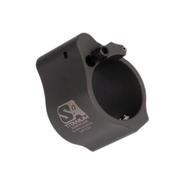 Superlative Arms Solid Set Screw Direct Impingement Adjustable Gas Block 0.875" x 1", Black