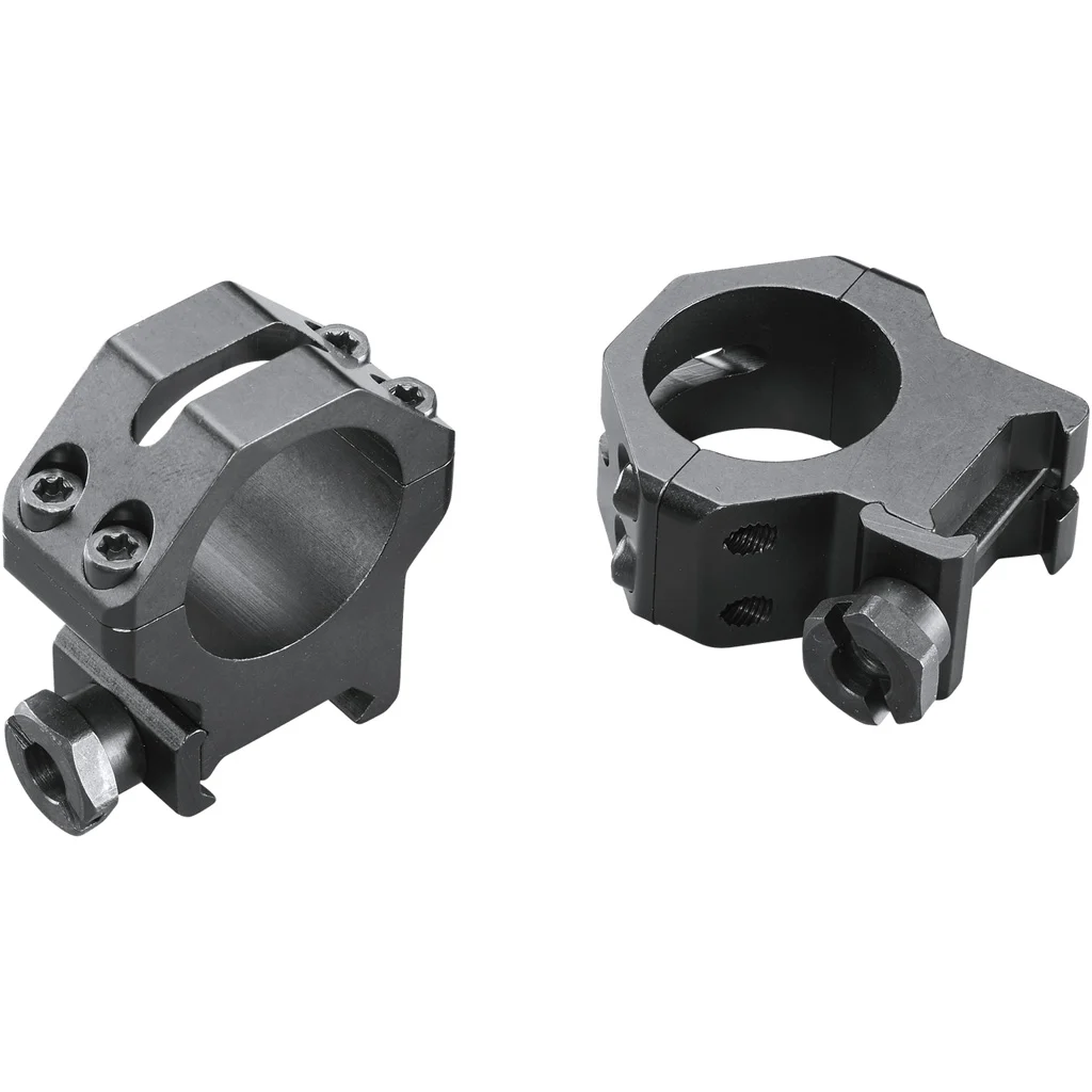 Weaver Classic 4Hole Skeleton Rings Matte Black 1" High Clamshell Pack
