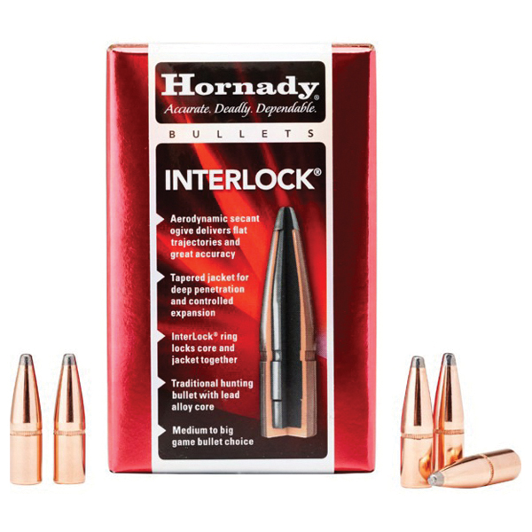 Hornady InterLock 8mm 195 gr Spire Point Rifle Bullet, 100/box - 3236