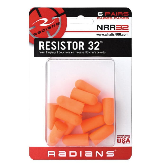 Radians 32 dB Corded Ear Plug, Orange - FP8000BP