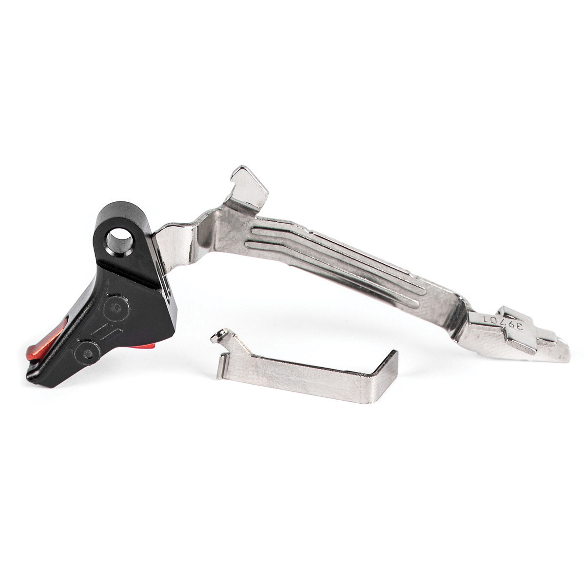 ZevTech Pro Flat Face Drop-in Trigger Bar Kit for Glock 17, 19, 26, 34, 19X, 45 Gen 5 Pistols, Black/Red - FFT-PRO-BAR-5G-B-R