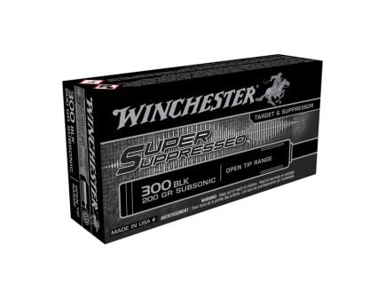 Winchester .300 AAC Blackout 200 gr Super Suppressed Subsonic Ammunition, 20 Rounds - SUP300BLK