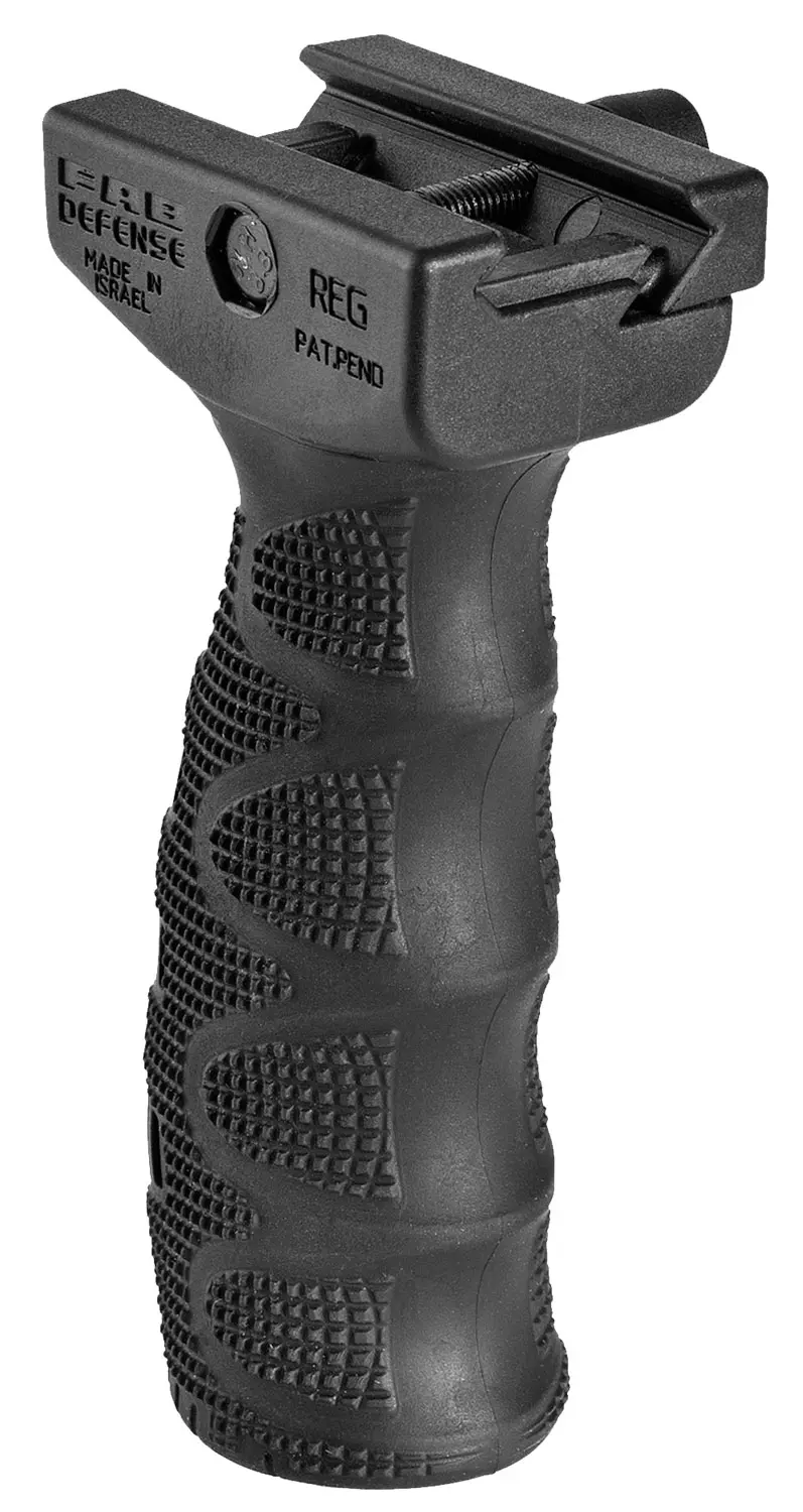FAB Defense FXREGB REG Ergonomic Rubberized Tactical Foregrip w/Waterproof Storage Compartment Black Latex Reinforced Polymer