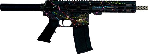 GLFA AR15 Pistol 223 Wylde 7.5" Splatter Black