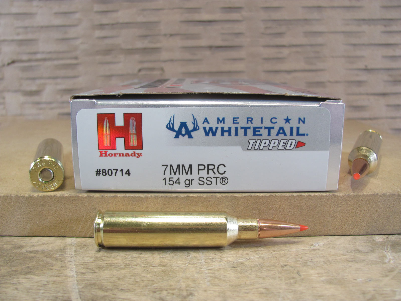 200 Round Case – 7mm PRC 154 Grain SST Hornady American Whitetail Tipped Ammo – 80714