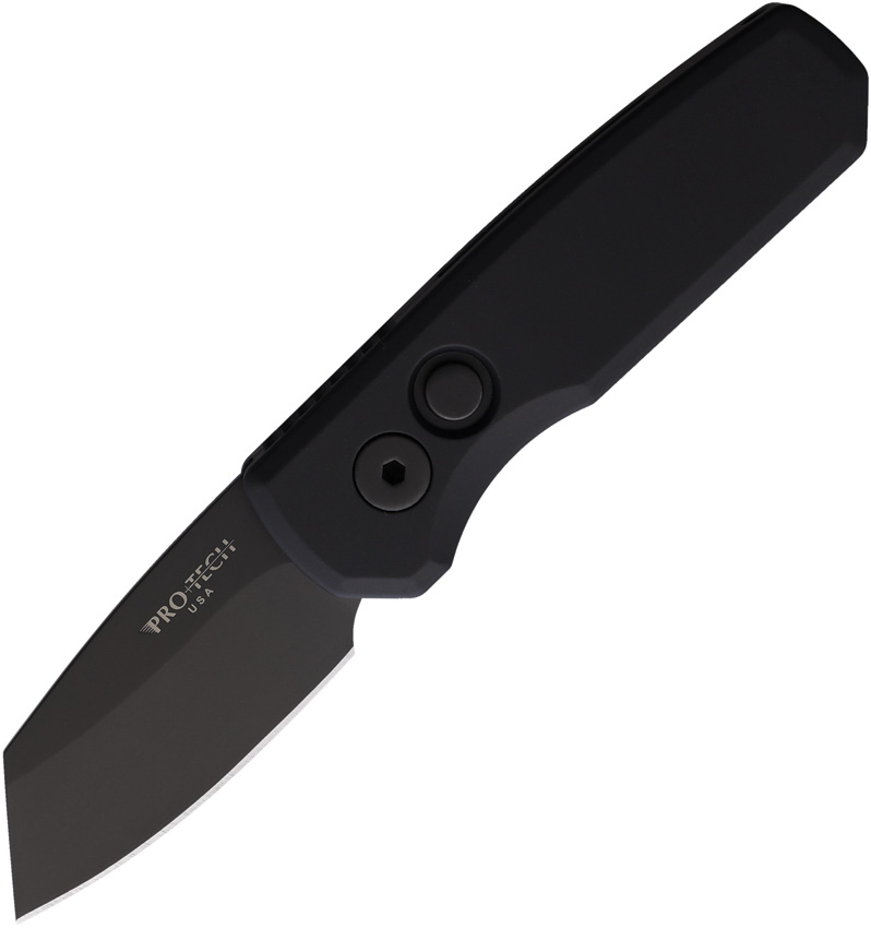 Pro-Tech Runt 5 Automatic Folding Reverse Tanto Knife, Black - PTKR5203