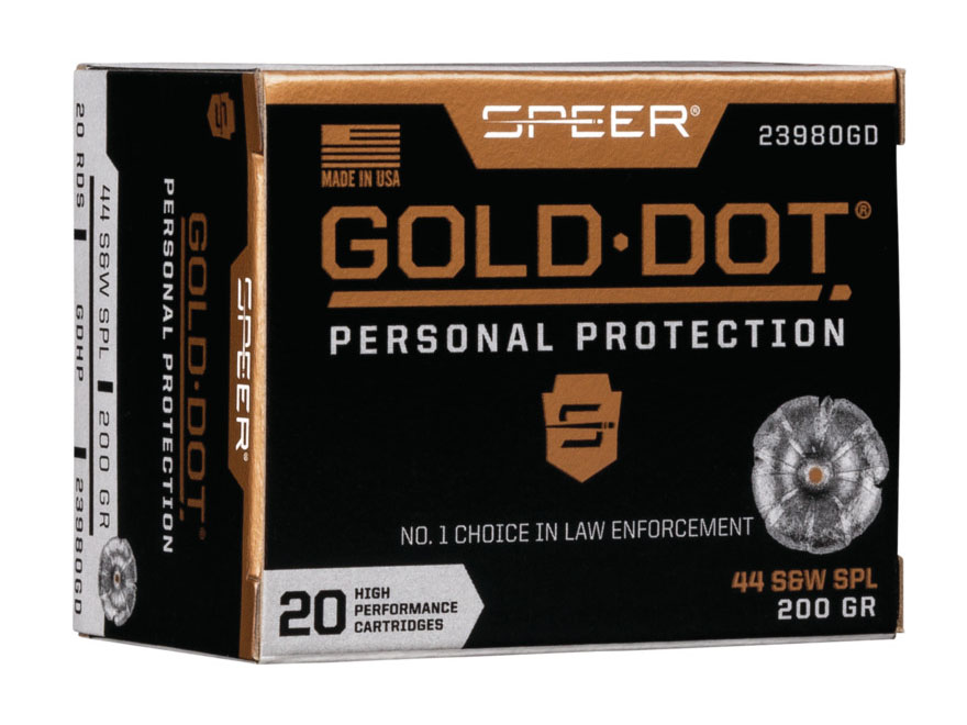 Speer Gold Dot Personal Protection .44 S&W Spl 200 gr 20 Rounds Ammunition - 23980GD