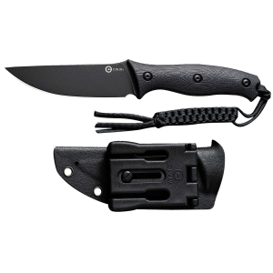 Civivi Knives C23041-1 Stormridge  3.92 Fixed Straight Back Plain Black Stonewashed Nitro-V Steel Blade, Black Textured G10 Handle