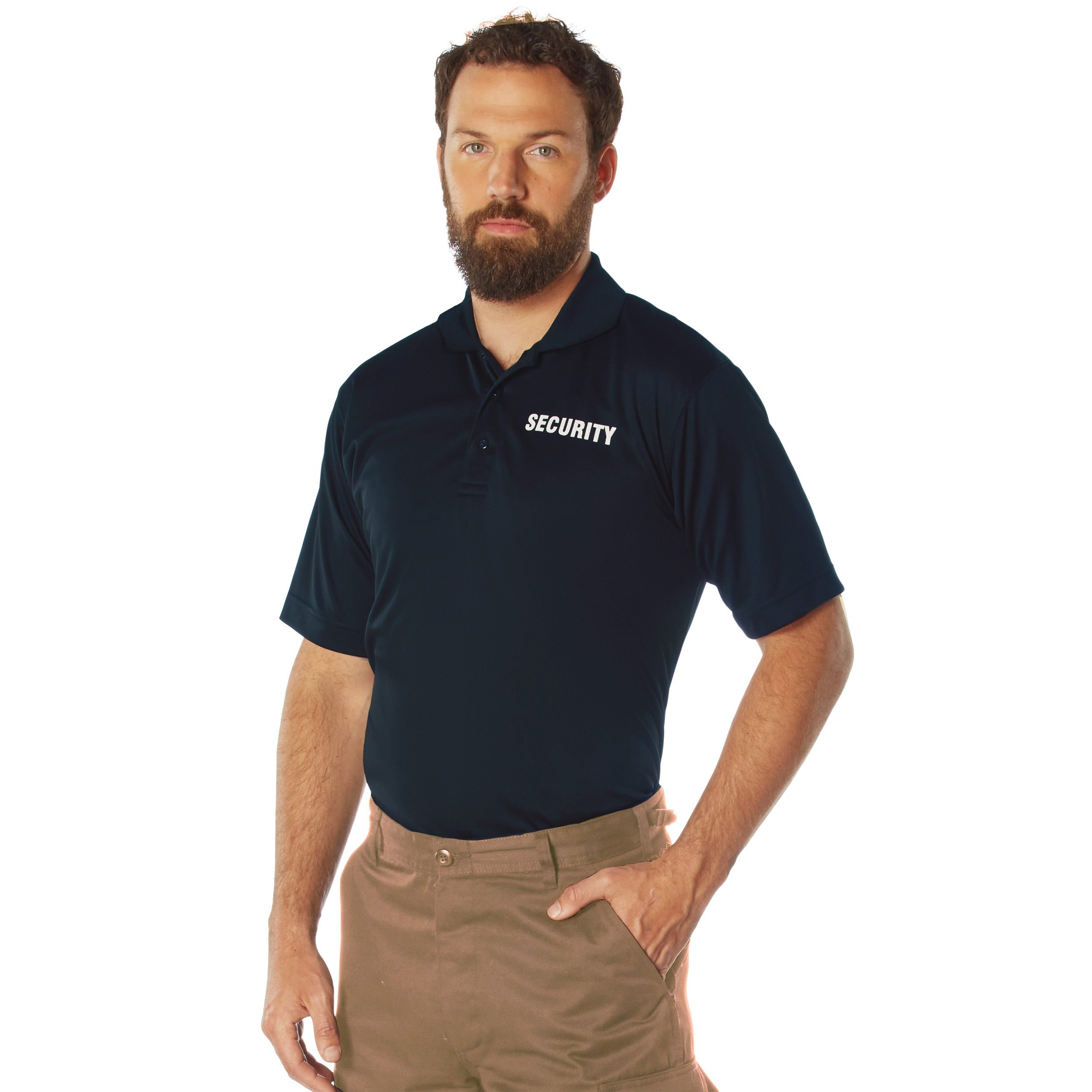 Rothco Moisture Wicking Security Polo Shirt - Midnight Navy Blue, 2X-Large