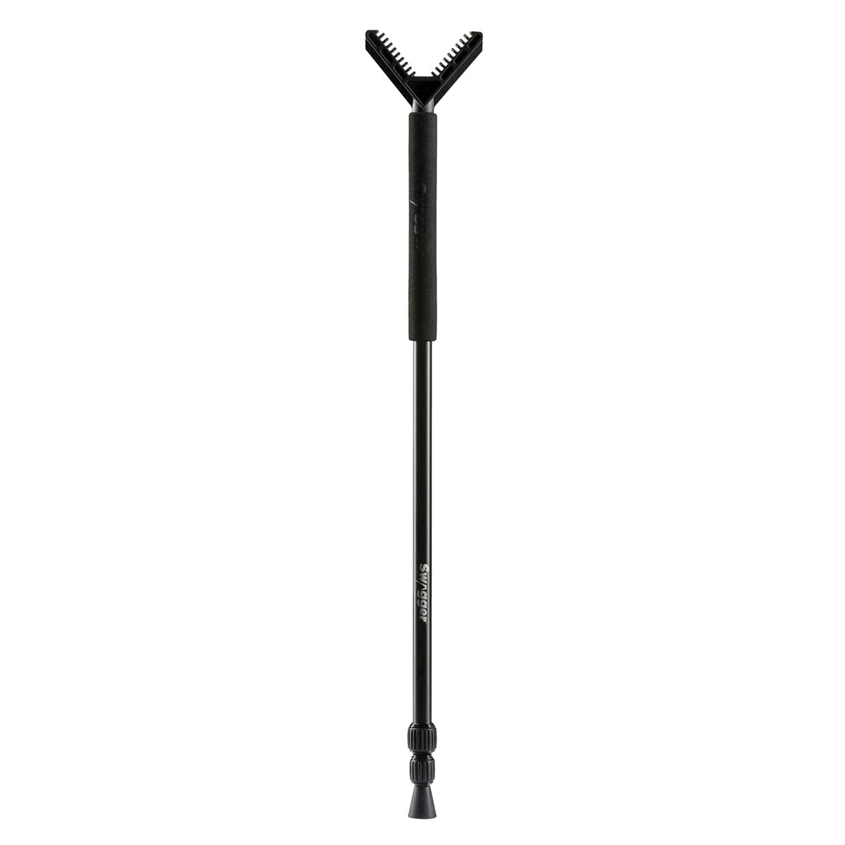 Swagger Bipods Shooting Stick Monopod 24" - 61" in Black - Durable and Adjustable Monopod for Stable Shooting and Hunting - SWAGSTICK61