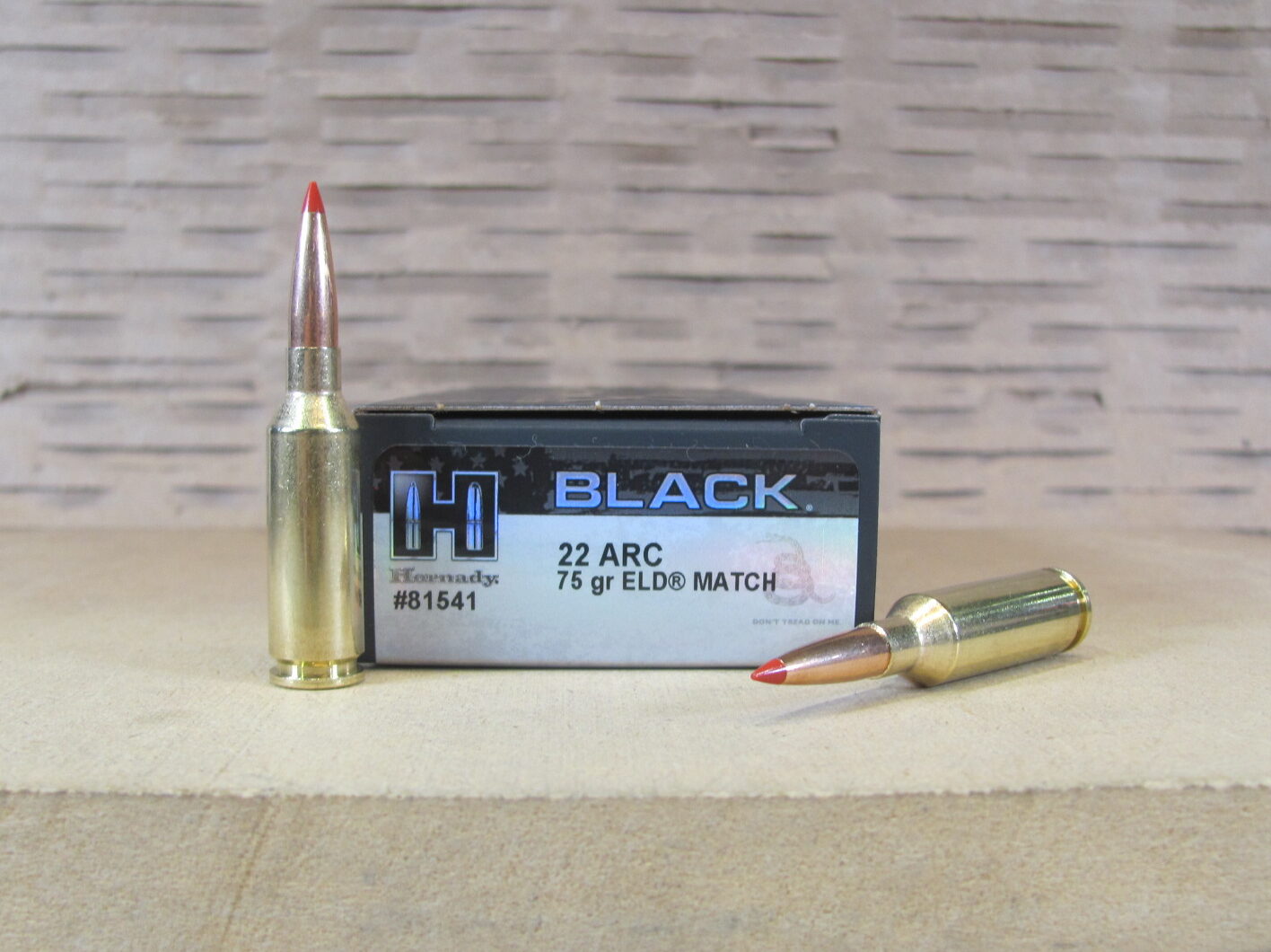 200 Round Case – 22 ARC 75 Grain ELD Match Hornady Black Ammo – 81541