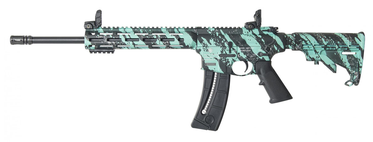 Smith & Wesson M&P 15-22 Sport .22 LR Rifle, Robin's Egg Blue Platinum - 12066