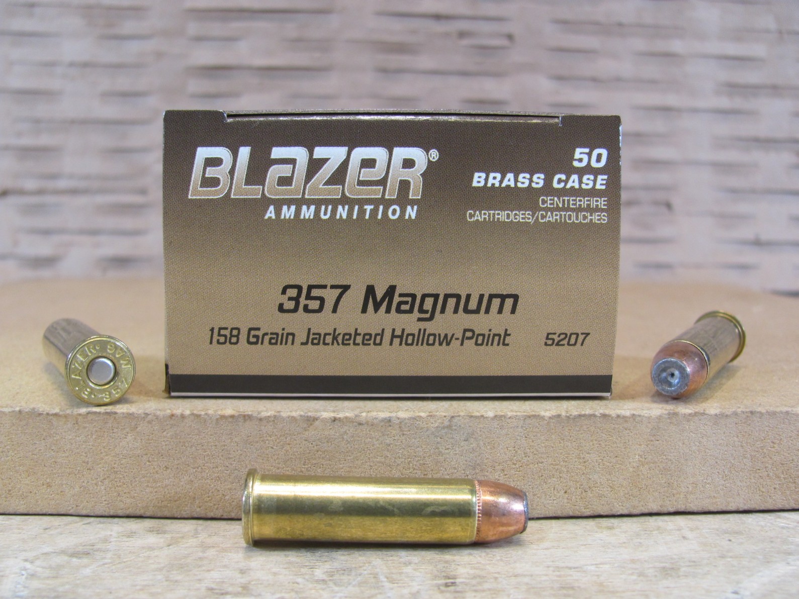 1000 Round Case – 357 Magnum 158 Grain JHP Hollow Point CCI Brass Blazer Ammo – 5207