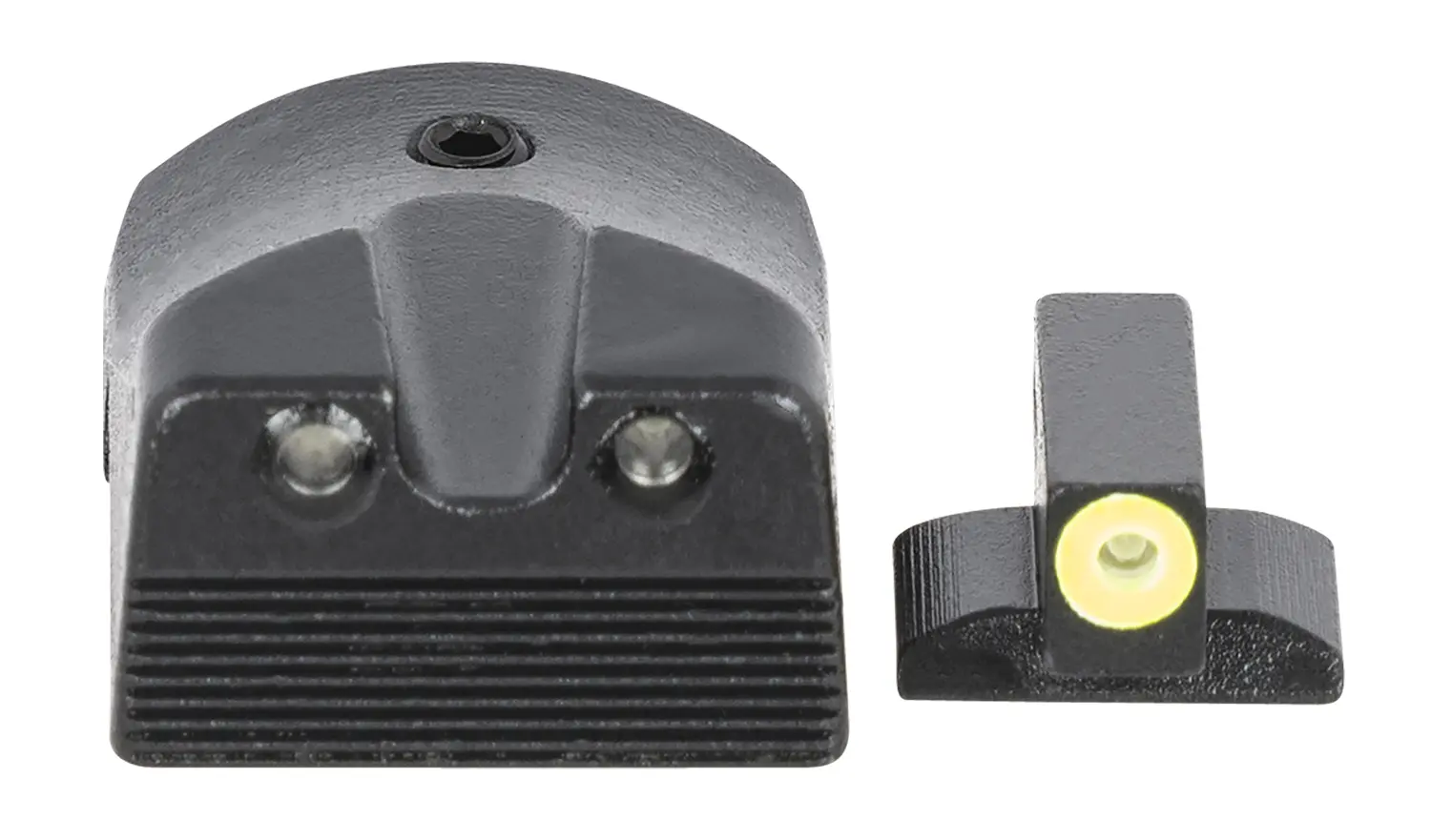 Meprolight USA 412183121 Hyper-Bright Green Tritium Yellow Outline Front Sight-Green Tritium Black Outline Rear Sight Kimber 1911 Slant