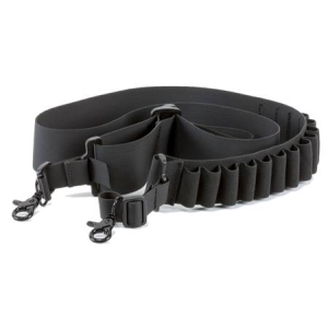 Aim Sports DSBS1 Deluxe Shotgun Sling Bandolier Black Nylon Webbing (Holds 14 Rounds)