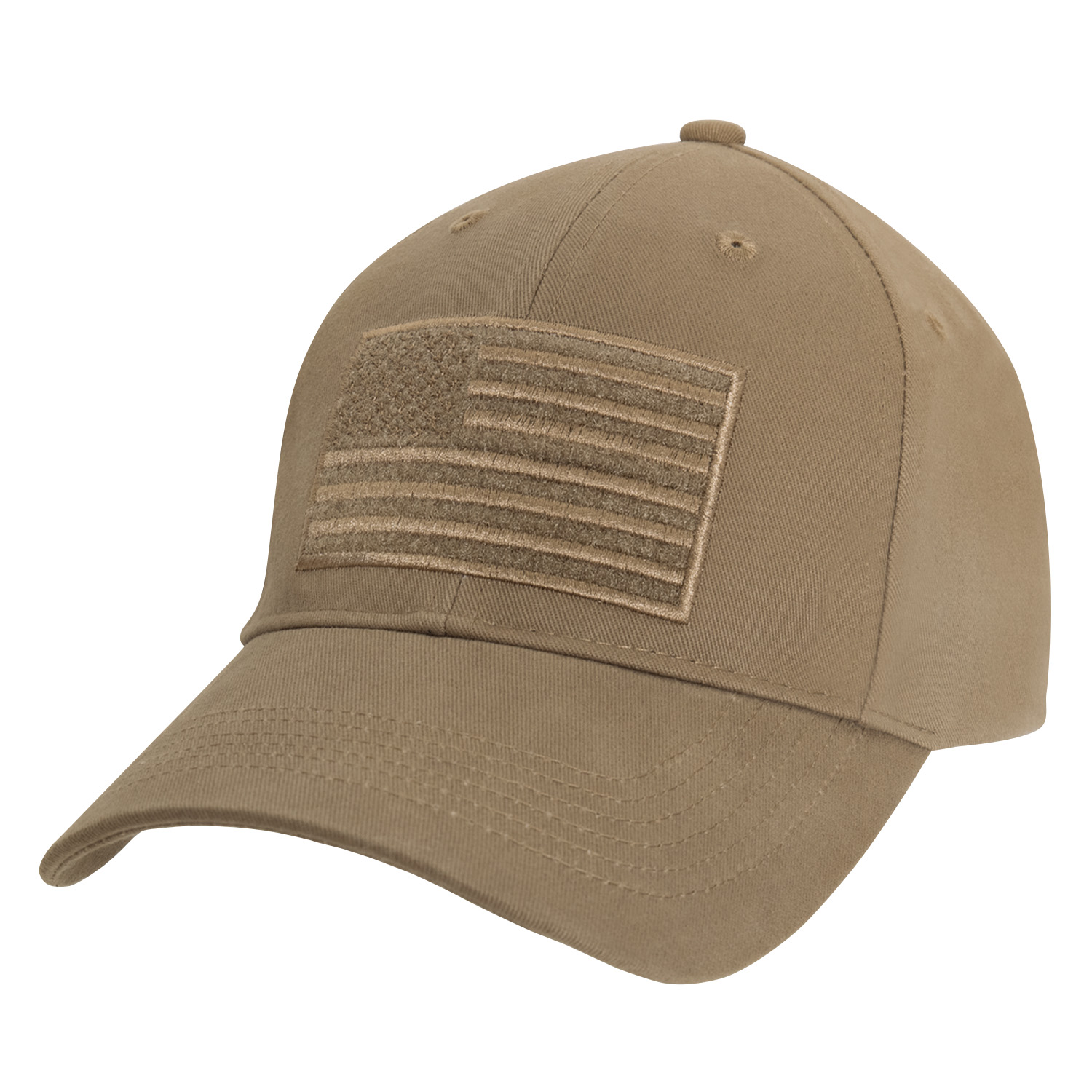 Rothco Hook Loop U.S. Flag Low Profile Cap - Coyote Brown
