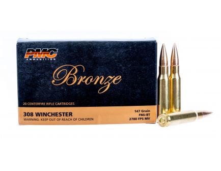 PMC Bronze .308 Win Ammo 147 Grain FMJBT 20rds - 308B