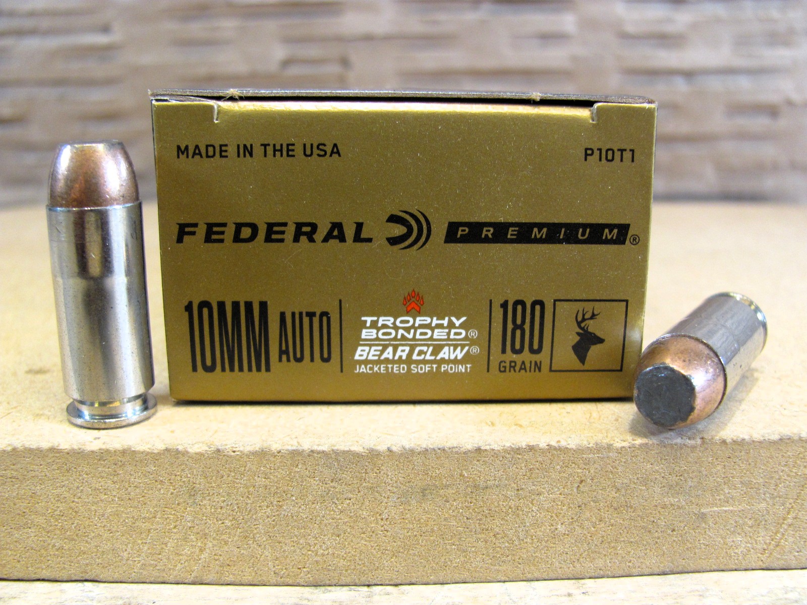 200 Round Case – 10mm Auto 180 Grain Trophy Bonded JSP Soft Point Federal Premium Ammo – P10T1
