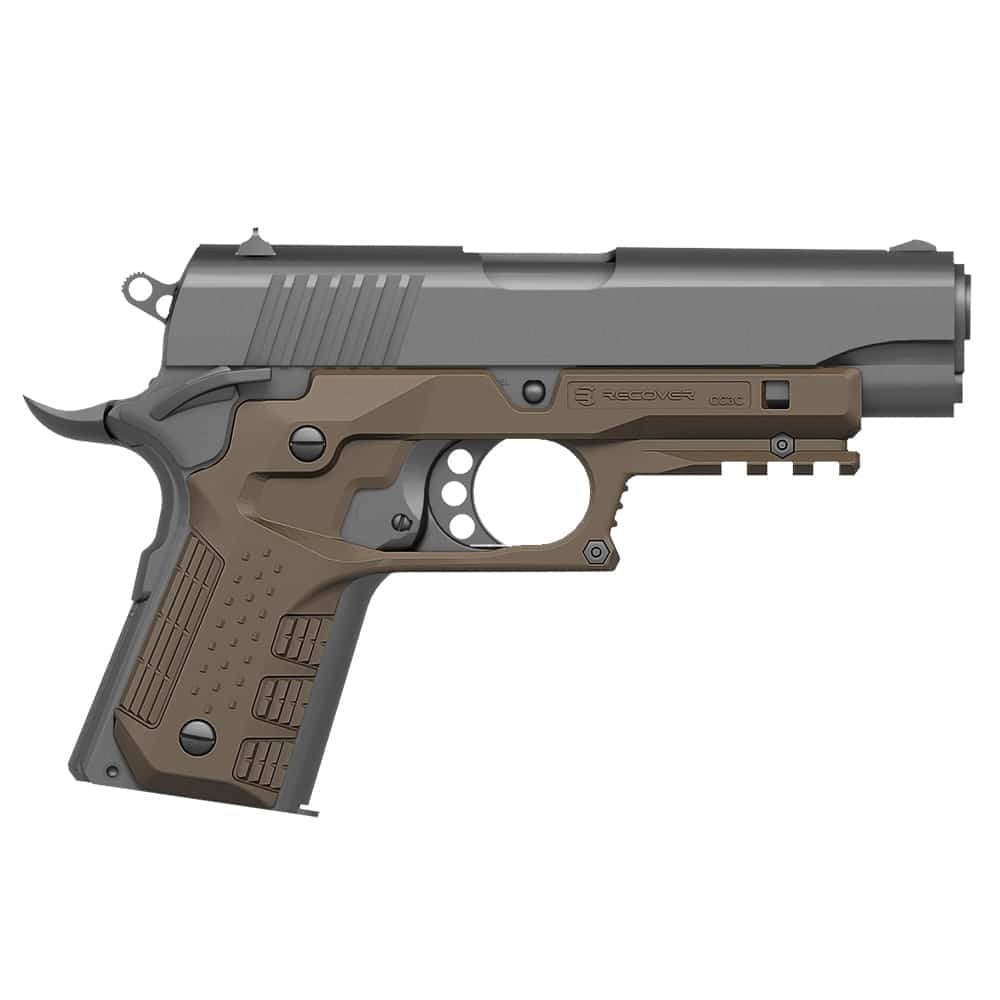 Recover Tactical Grip and Rail System for 1911, Tan - CC3C02