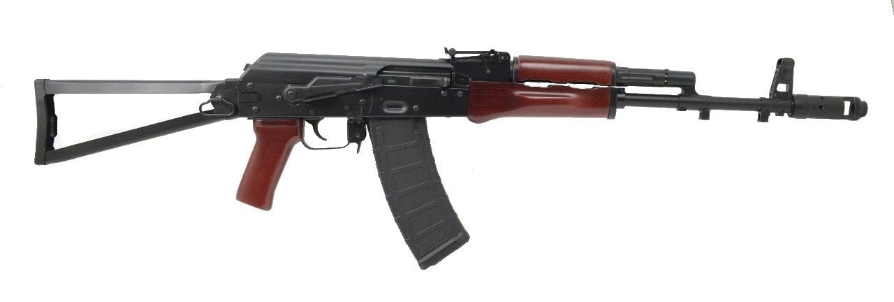PSAK-74 Triangle Side folding rifle with Toolcraft Trunnion, Bolt, and Carrier, Redwood