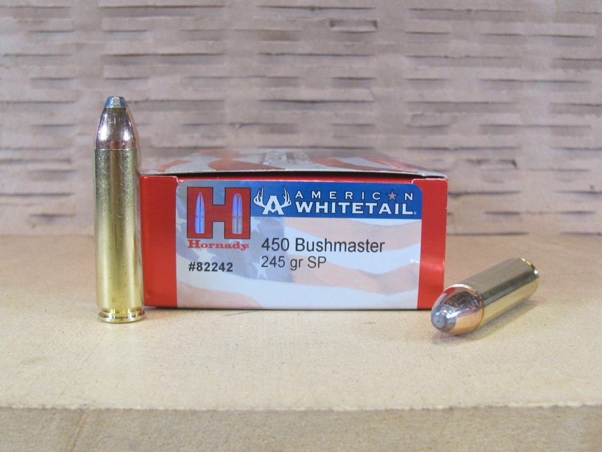 200 Round Case – 450 Bushmaster 245 Grain Soft Point Hornady American Whitetail Ammo – 82242