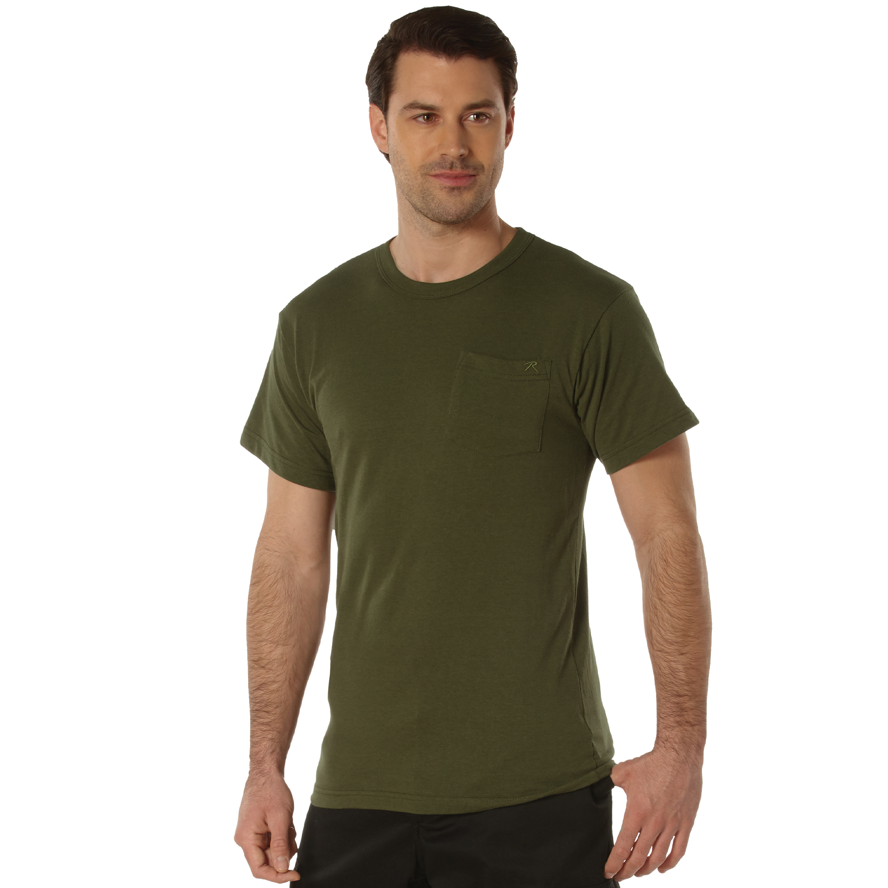 Rothco Pocket T-Shirt - Olive Drab, Large