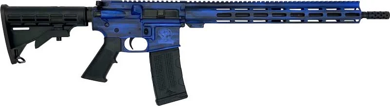 GLFA AR15 BATTLEWORN 223 WYLDE – 16″ NIT BBL ROYAL BLUE
