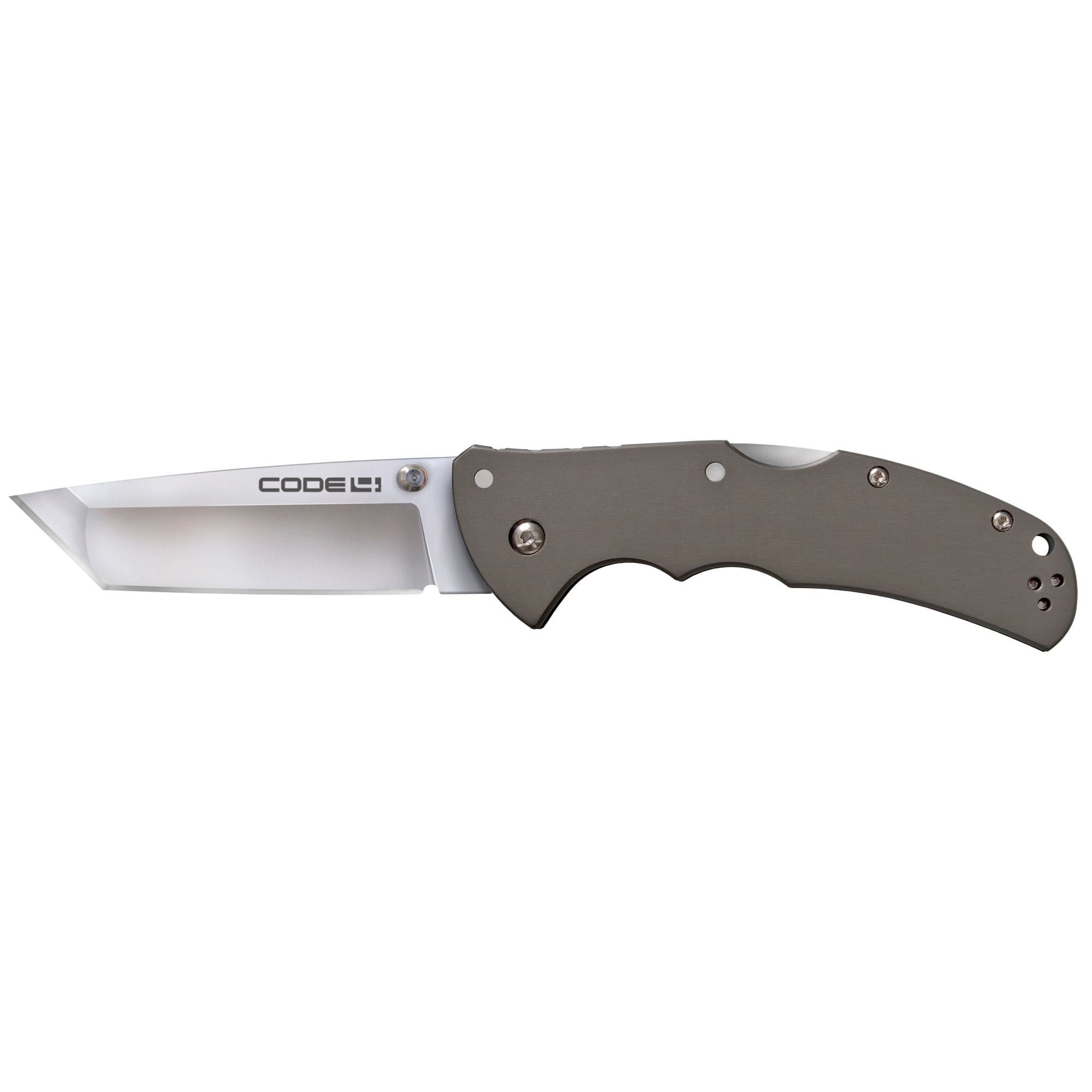 Cold Steel Code 4, Folding Knife, S35VN Steel, Plain Edge, 3.5" Blade