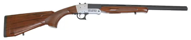 Rock Island TK105 Traditional Single Shot 20 Gauge with 20" Black Parkerized Barrel, 3" Chamber, 1rd Capacity, Silver Anodized Metal Finish Woodgrain Finish Synthetic Stock Right Hand (Full Size)