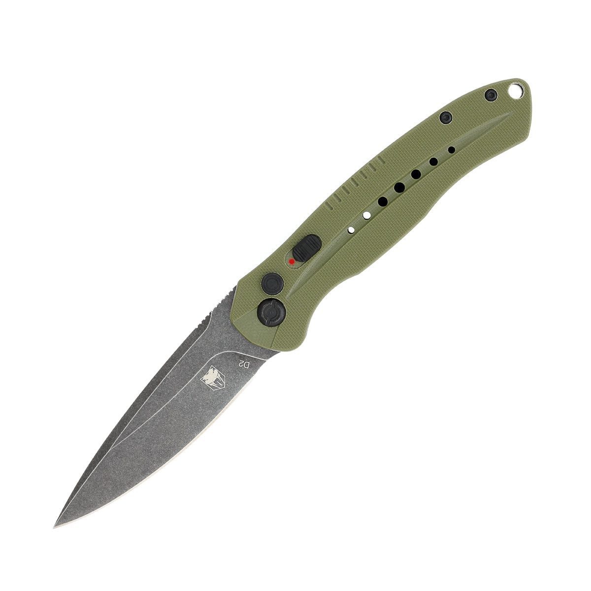 CobraTec Knives Diablo Folding Drop Point Knife, OD Green - ODGDIABLOAUTO