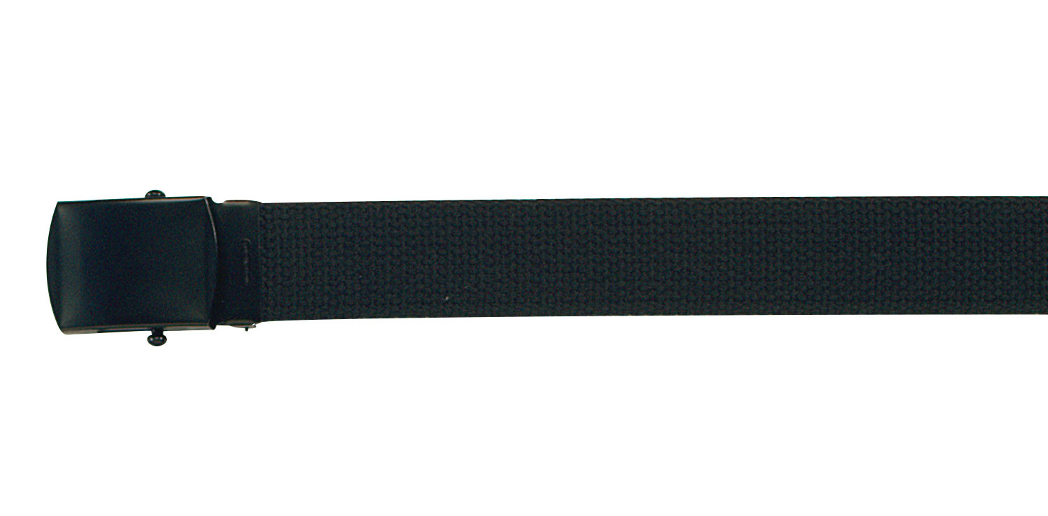 Rothco Web Belt With Buckle - Black, 54 In