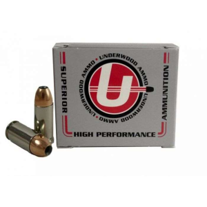 Underwood Ammo 9mm Luger Handgun Ammo - 147 Grain | +P | Jacketed Hollow Point | 20rd Box