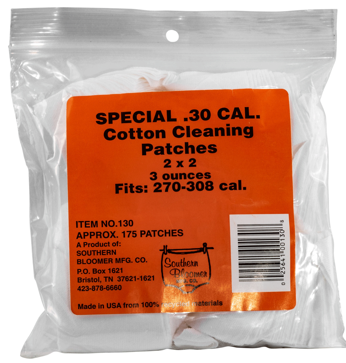 Southern Bloomer Cleaning Patches, .30, 125/pack - 130