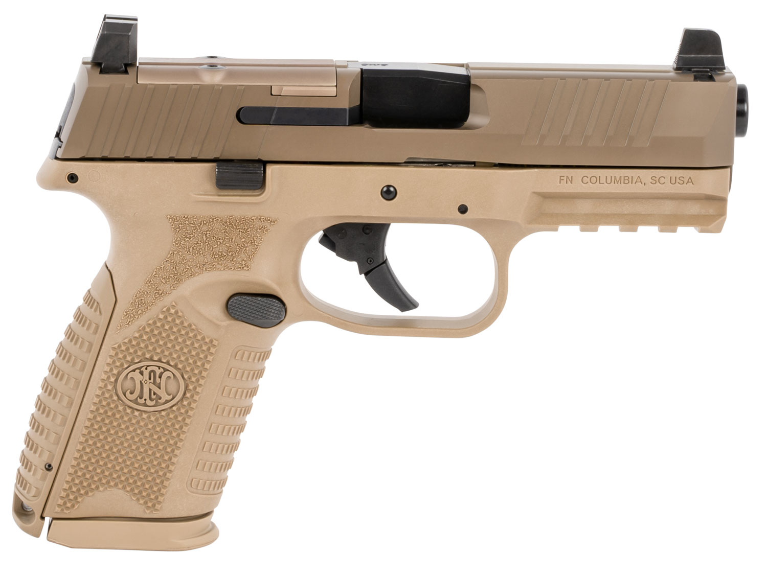 FN 509 Midsize MRD 9mm Pistol, 4" Barrel, Optics Ready Sights, Flat Dark Earth - 66100742