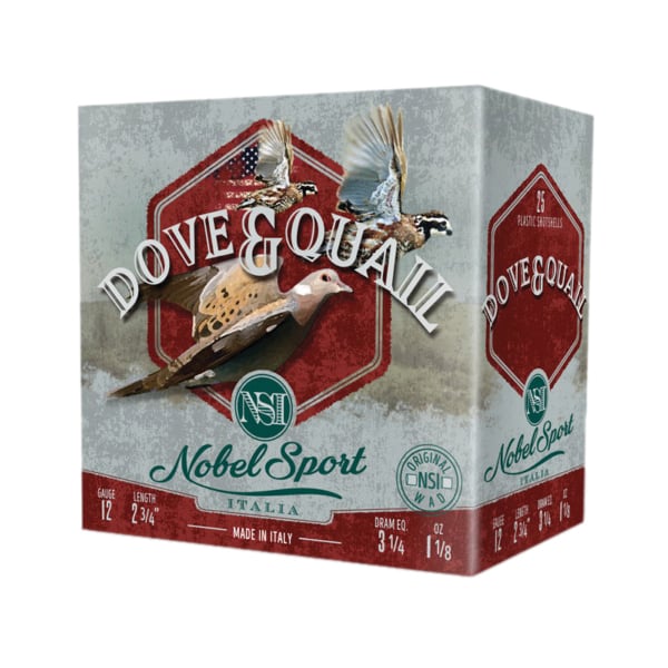 Nobel Sport Dove & Quail 12 Gauge 2-3/4" #6 1-1/8 Ounce 25rds