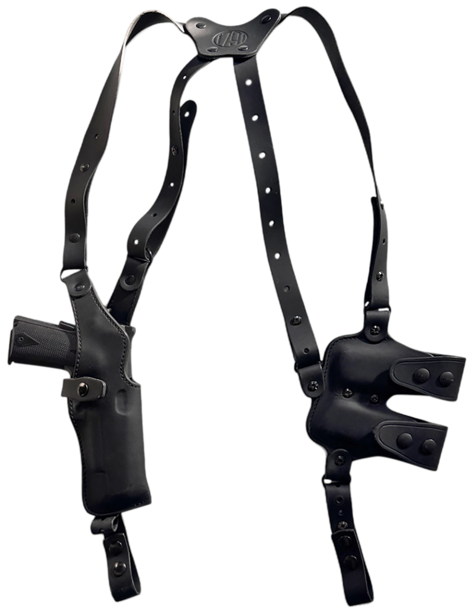1791 Gunleather Nakatomi Special Springfield 1911 Shoulder Holster Right Leather, Stealth Black