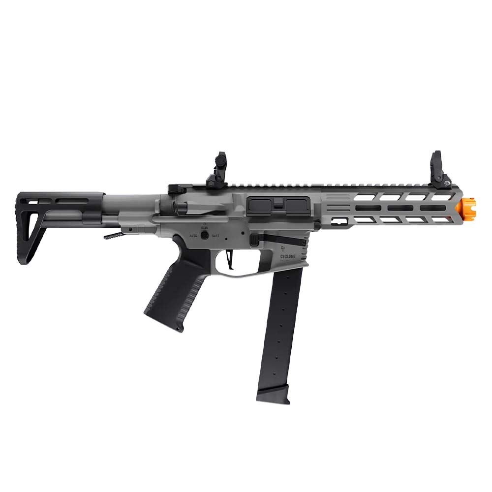 Game Face Cyclone Electric Full/Semi-Auto Compact Airsoft Rifle, Grey/Black - GFCR