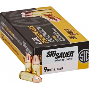 Sig Sauer E9MMB350 Elite Ball 9mm Luger 147 gr Full Metal Jacket (FMJ) - 50rd Box
