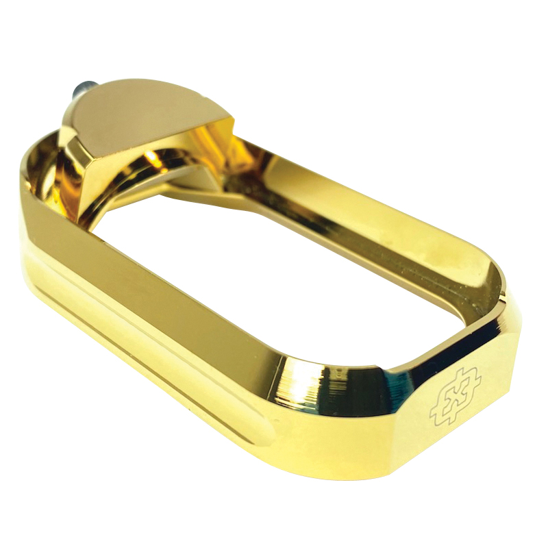 Cross Armory Glock 17/19/22/23/24/31/32/34/35 Gen1-3 Aluminum Flared Magwell, Gold - CRGFMWGD
