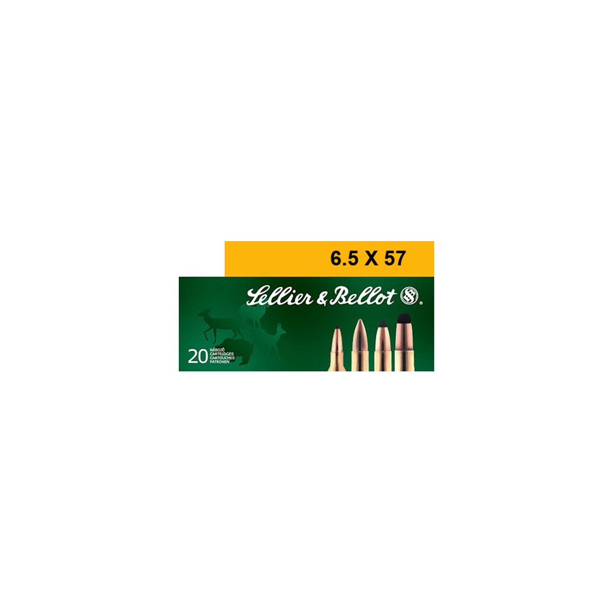 Sellier & Bellot 131 gr Semi-Jacketed Soft Point 6.5x57mm Ammo, 20/box - SB6557A