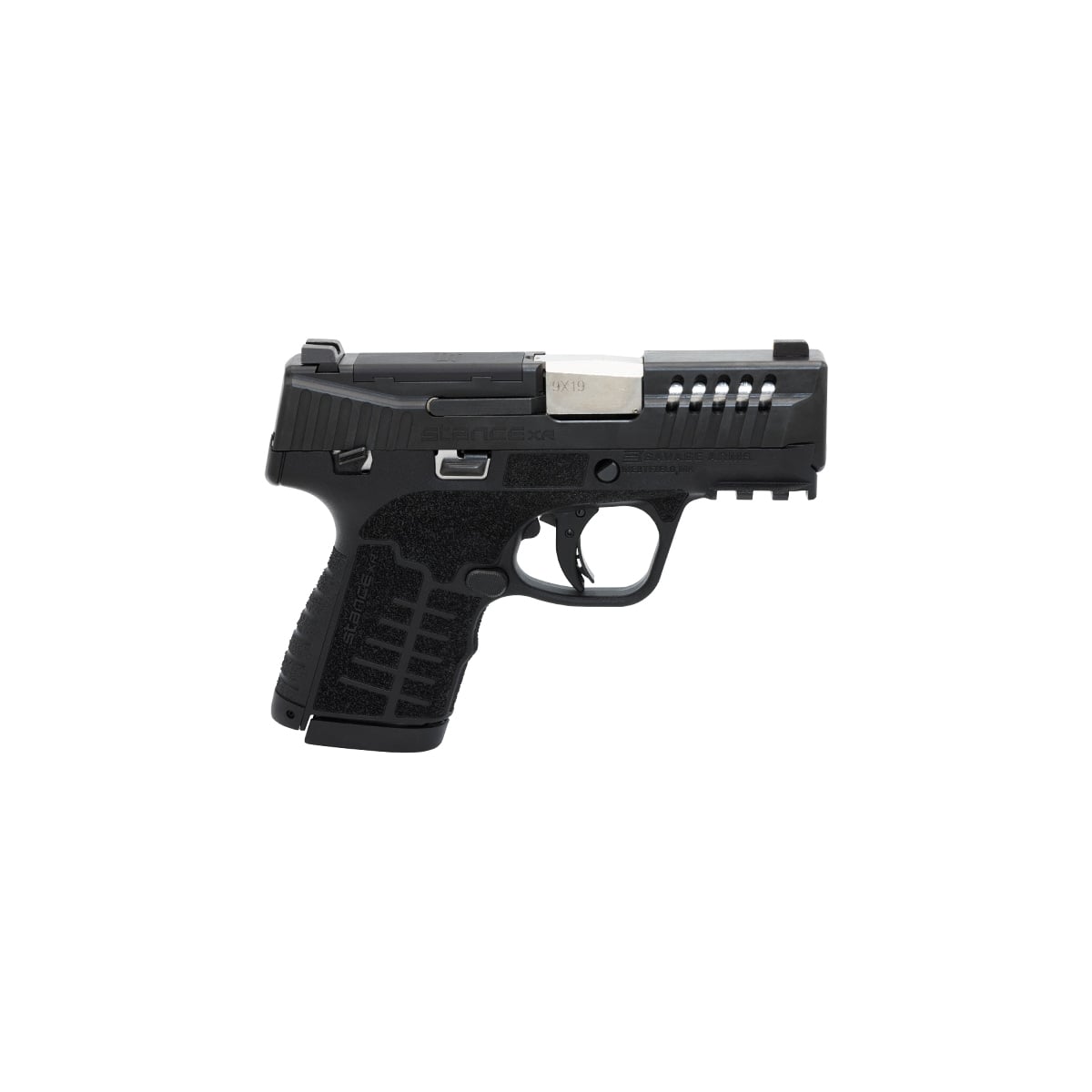 SAVAGE STANCE XR MC9MS PSTL BLK/BLK 3.2″ 13RD - No Credit Card Fees - Low, flat rate shipping